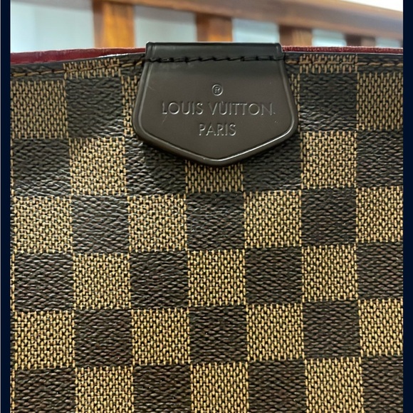 Louis Vuitton Brown Damier Tote with Gold Accents - Picture 2 of 6